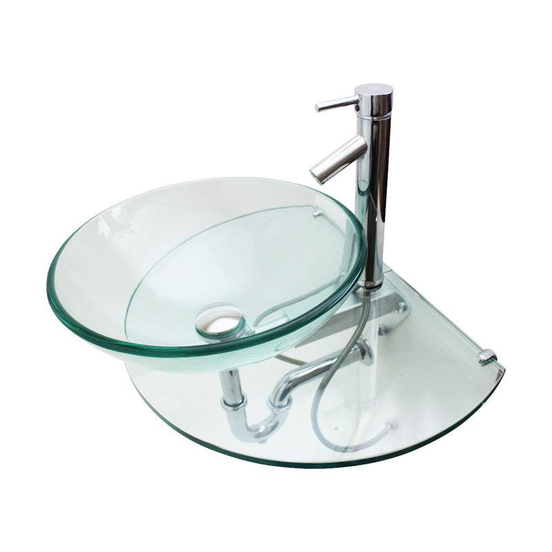 The Renovators Supply Inc. 17.5'' Clear Glass Circular Wall Mount ...